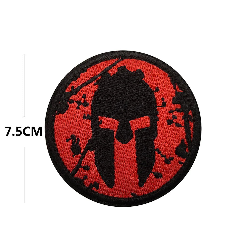 Écusson casque spartiate brodé style militaire - vue 2