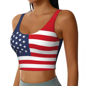 Débardeur sport femme drapeau USA - vue 2