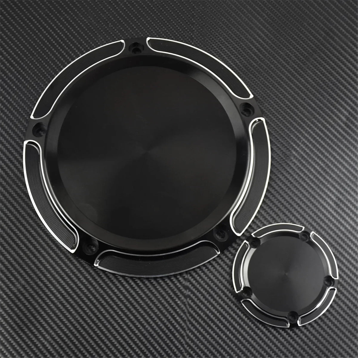 Cache derby et cache timer 5 trous pour Harley Dyna Softail Touring - vue 1