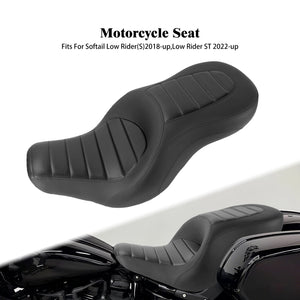 Selle biplace noire pour Harley-Davidson Softail - vue 8