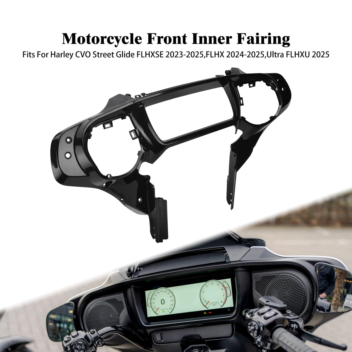 Kit de carénage avant noir avec support d'instruments pour Harley-Davidson Street Glide - vue 8