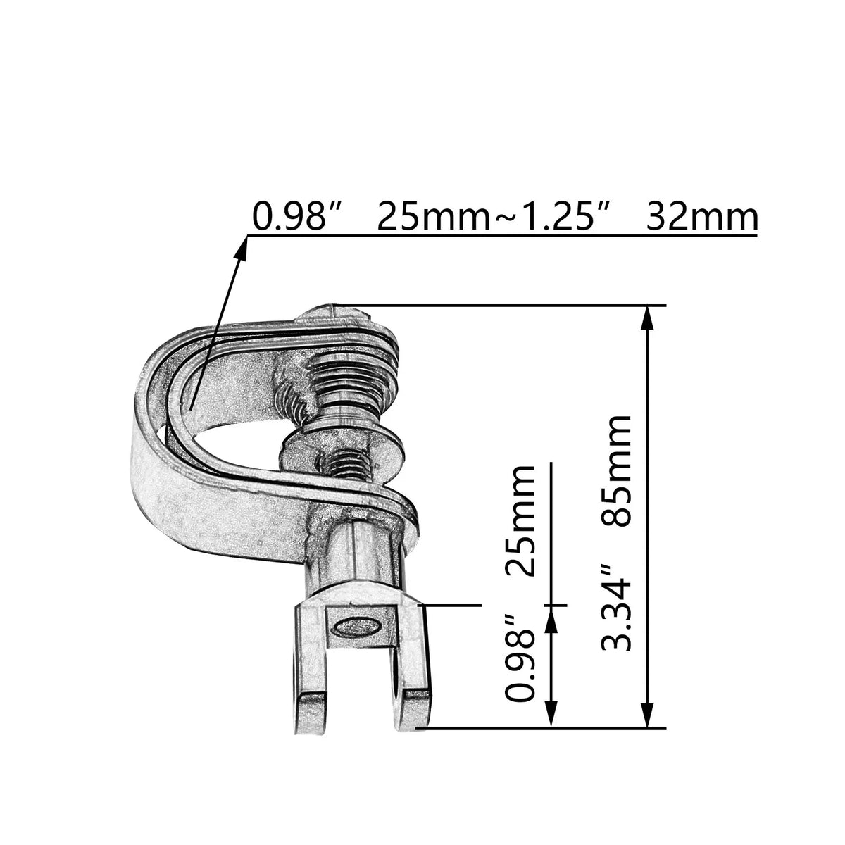 Repose-pieds highway avec colliers de fixation 25-32mm pour barre de protection moteur - Harley-Davidson Touring, Dyna, Softail, Sportster – photo 2/6