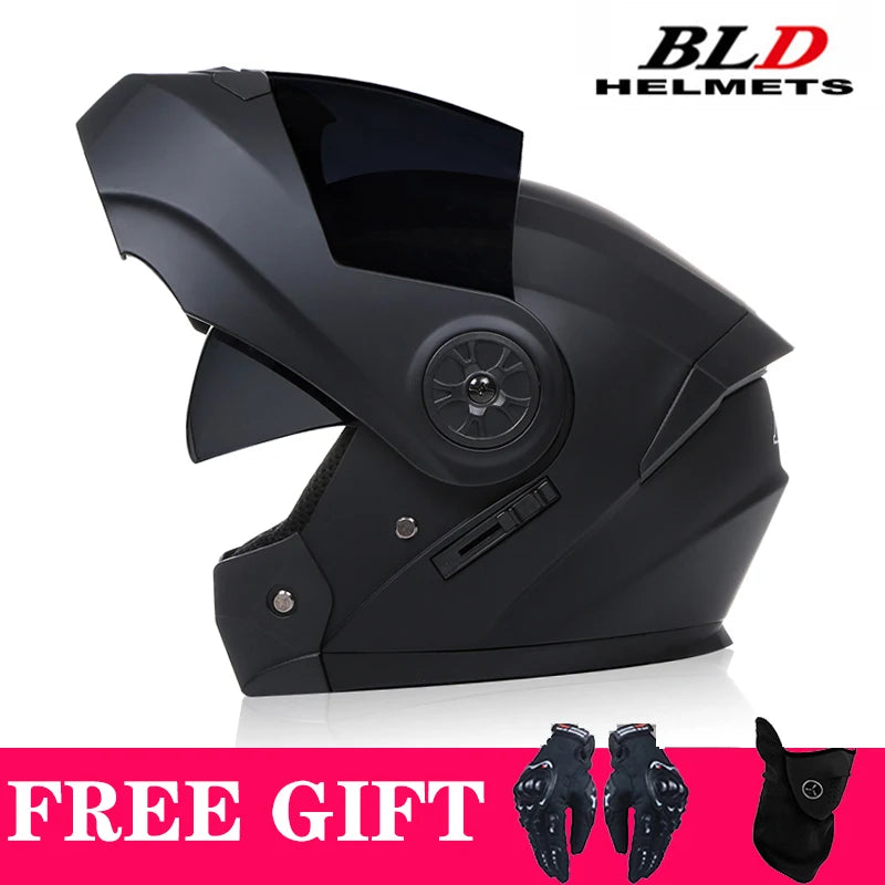 Casque moto modulable rétro double écran - vue - vue 16