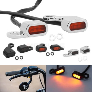 Mini clignotants LED de commodo pour Harley Softail Dyna - vue 1