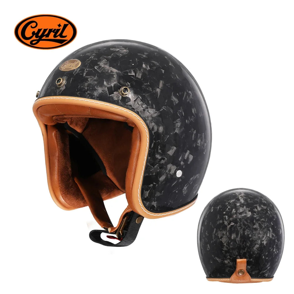 Casque moto jet léger fibre de verre noir - vue 7