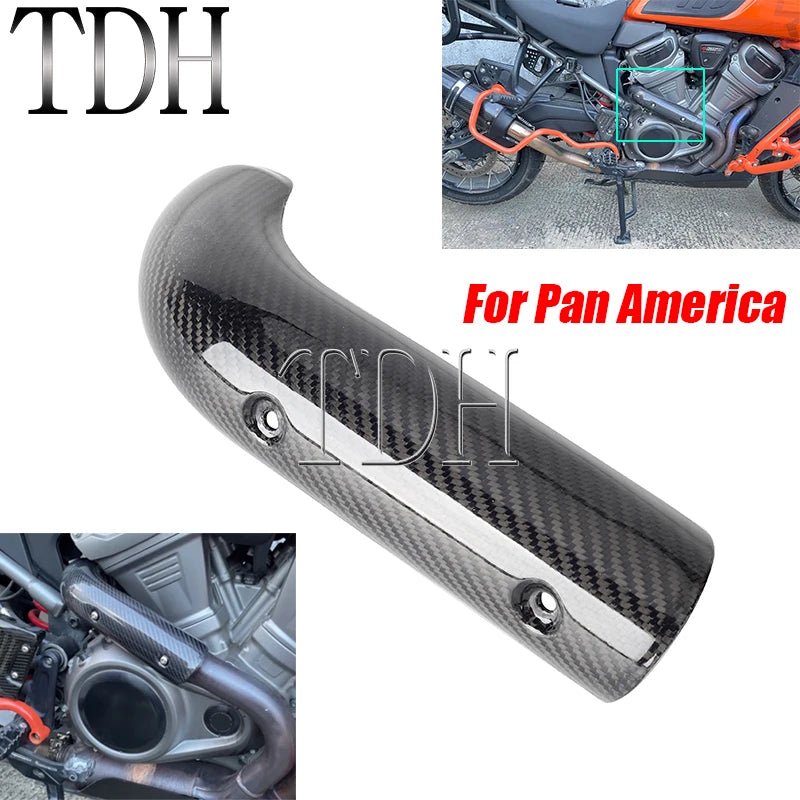 Cache de protection thermique en fibre de carbone pour échappement - Harley-Davidson Pan America 1250 2021-2026 – photo 1/6