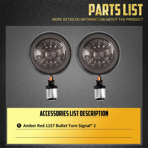 Clignotants LED Bullet 1157 (Avant/Arrière) - Harley-Davidson Softail, Dyna, Touring, Trike, Sportster (2014 et +, Modèles à Clignotants Bullet) – photo 5/8