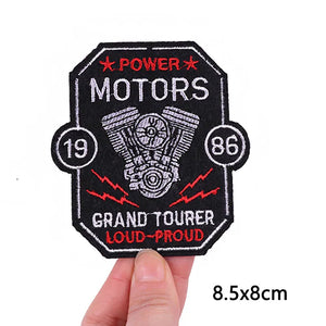 Écusson brodé crâne punk thermocollant style rock biker - vue 21