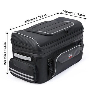 Sac de coffre arrière noir sur porte-bagages de Harley Touring - vue 4