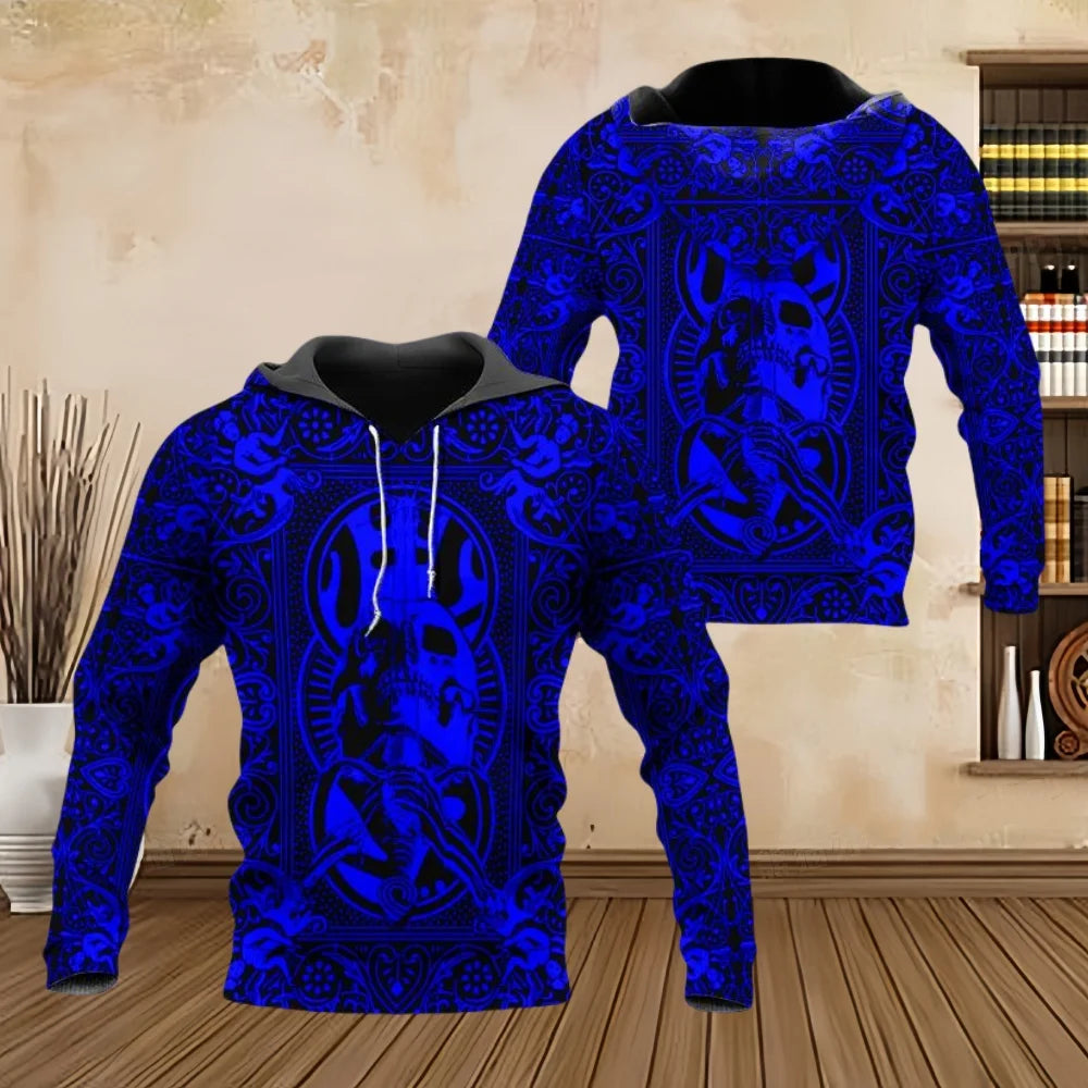 Sweat à capuche crâne 3D homme - vue 3