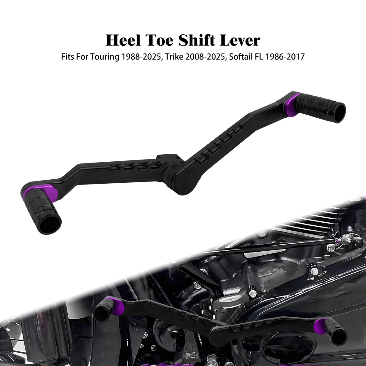 Levier de sélecteur talon-pointe en aluminium pour Harley-Davidson - vue 7