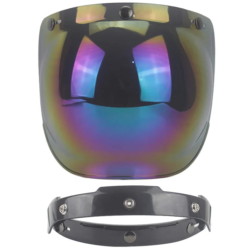 Écran solaire bulle rétro pour casque moto - vue - vue 22