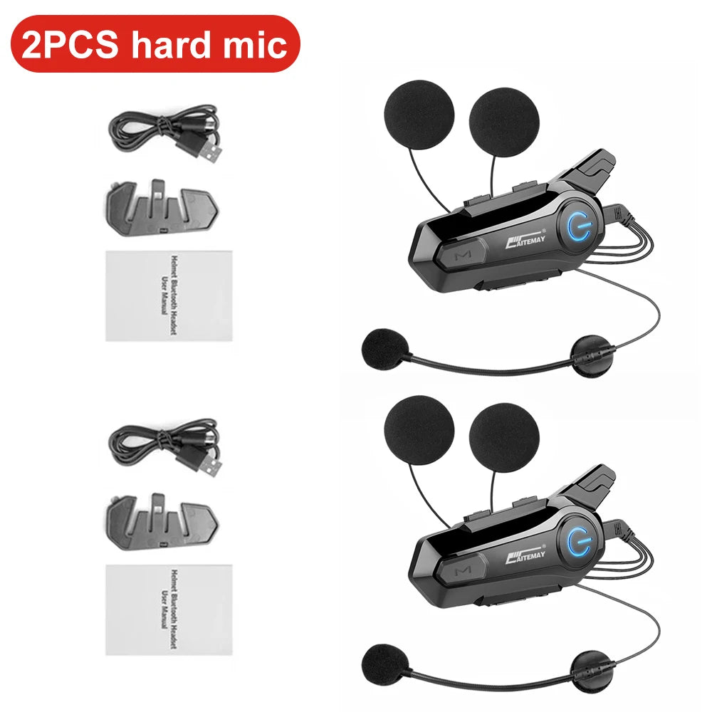 Intercom Bluetooth Moto pour Casque - Kit Duo 1000 m, Mains-Libres Étanche - vue 7