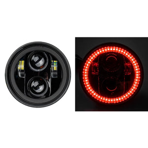 Phare LED style X 5,75 pouces avec feu de jour ambre pour moto rétro Harley Sportster et Scout - vue 17