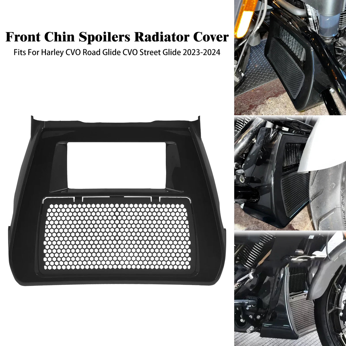 Spoiler de menton et cache de radiateur pour Harley Road Glide Street Glide - vue 1