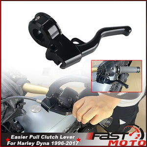 Levier d'embrayage chromé en aluminium pour moto Harley-Davidson Dyna - vue 1