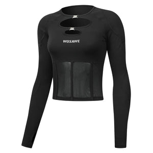 Veste moto crop top femme WOSAWE avec boucles métalliques - vue 10