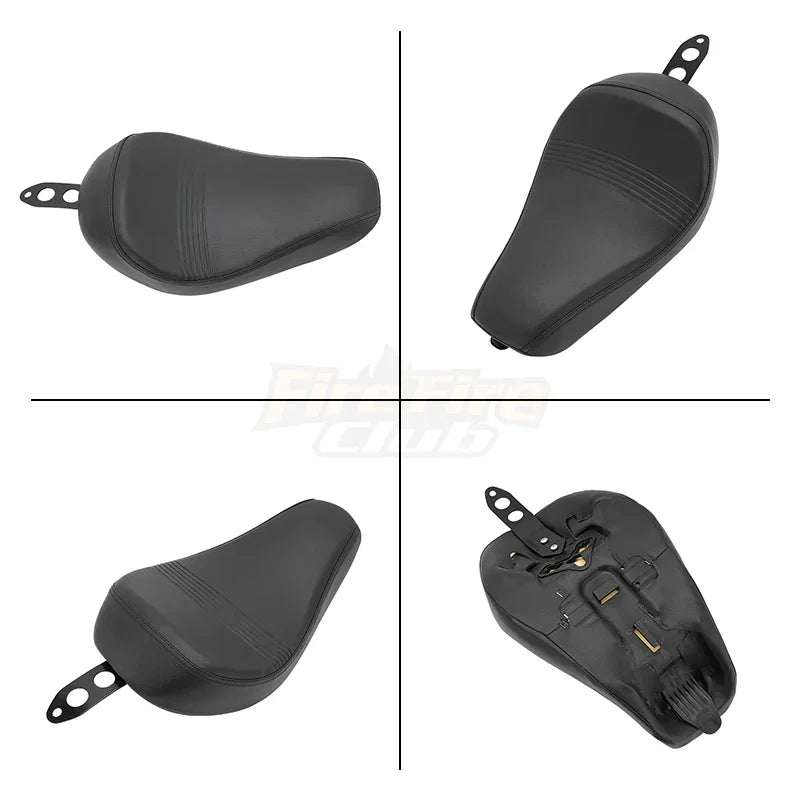 Selle solo avant en cuir noir pour Harley-Davidson Sportster 48/72 (2016 et plus)