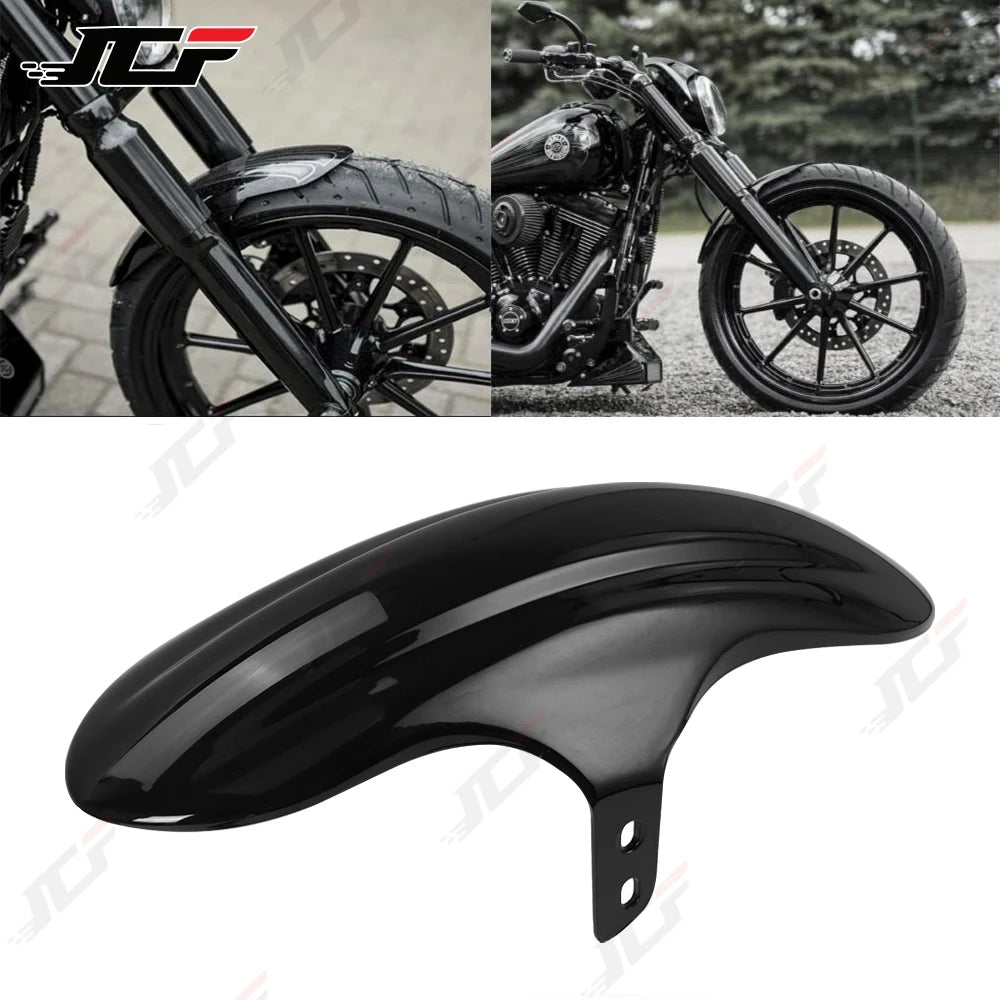 Garde-boue avant moto noir brillant pour Harley-Davidson Softail Street Bob - vue 6