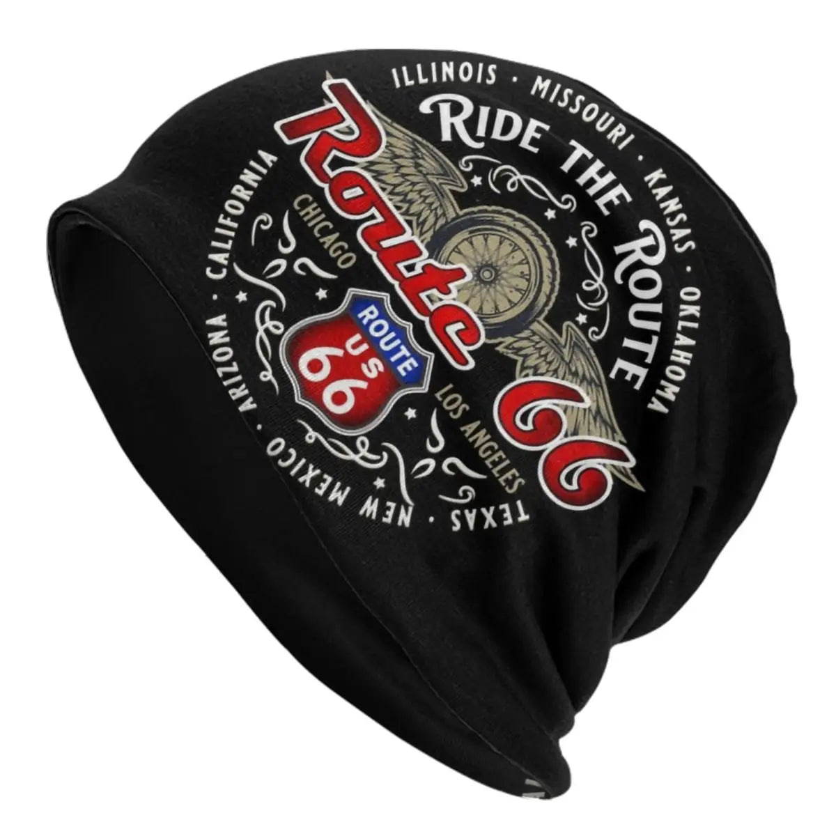 Bonnet tricoté biker Route 66 pour l'hiver - vue 16