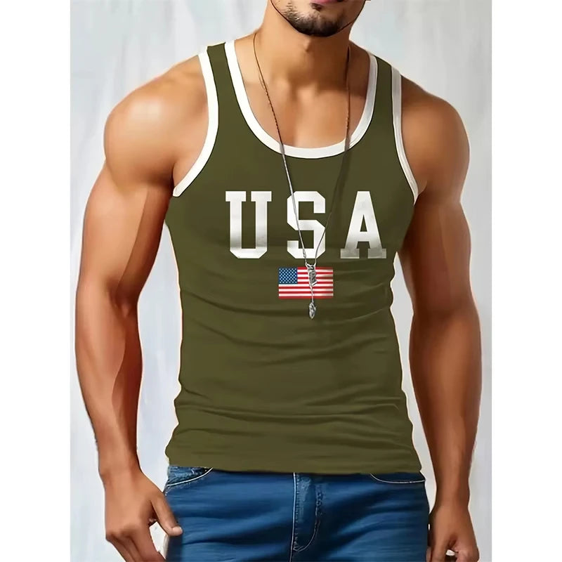 Débardeur homme aigle USA 250 ans - vue détail