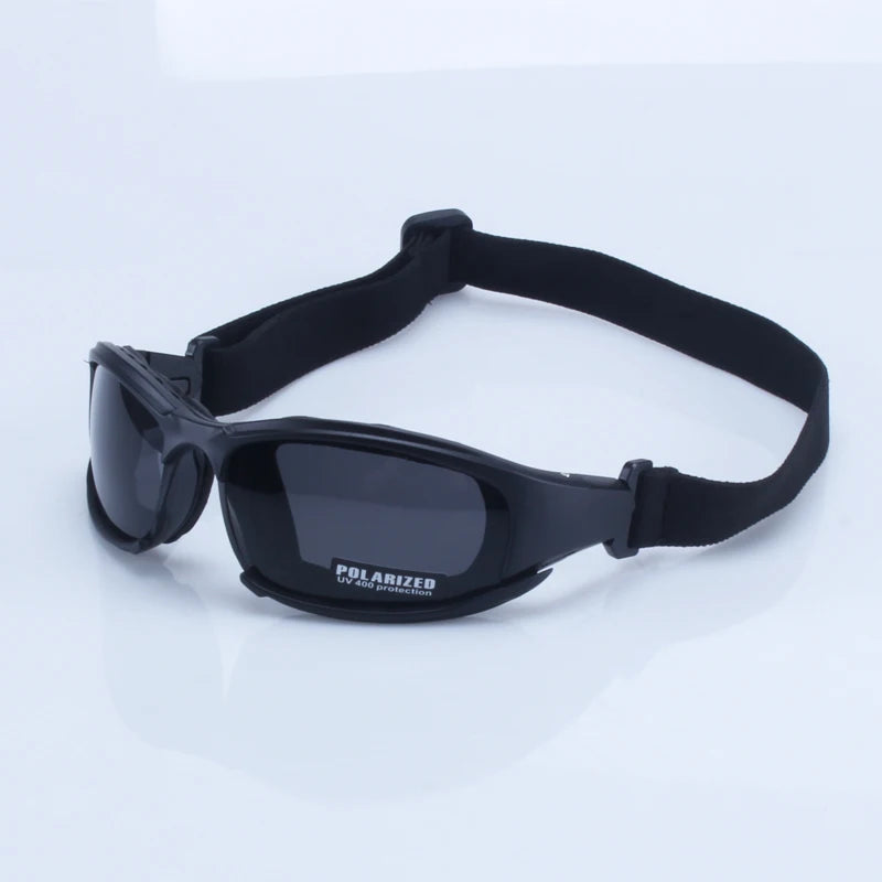 Lunettes de moto X7 style militaire verre fumé polarisé - vue 5