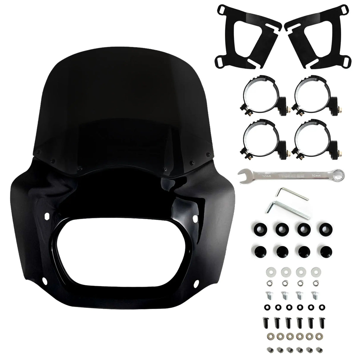 Carénage Road Warrior noir pour moto Harley Fat Bob - vue 9