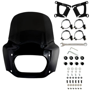 Carénage Road Warrior noir pour moto Harley Fat Bob - vue 9