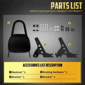 Dossier Passager Amovible (Sissy Bar) - Harley-Davidson Sportster XL 2004-2022 – photo 5/7