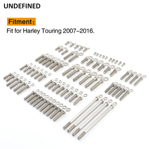 Kit visserie moteur et transmission inox pour Harley Touring Softail Dyna - vue 13