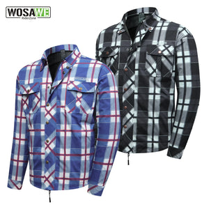 Blouson moto homme WOSAWE à carreaux - vue 1