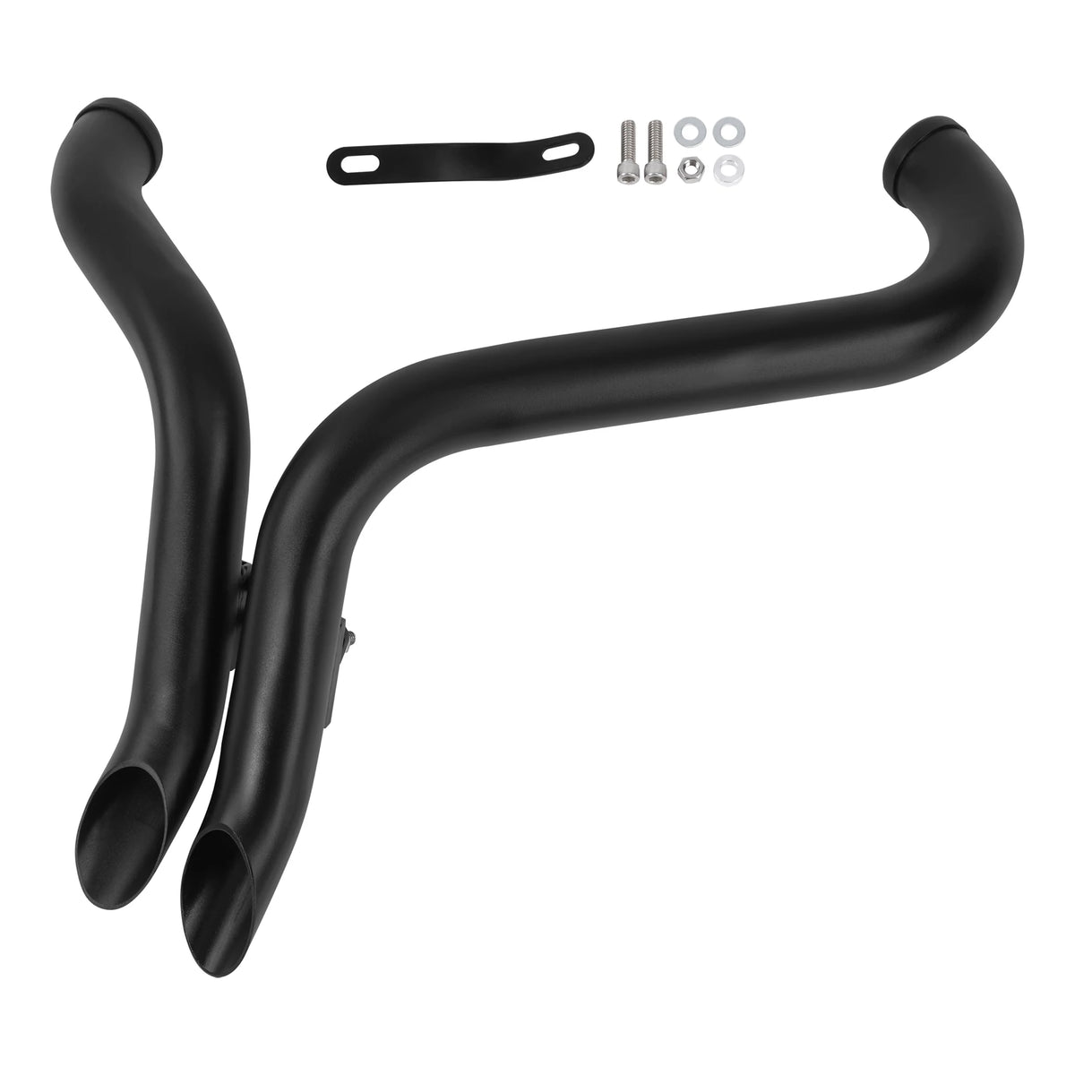Drag pipes noir pour Harley Sportster Touring Softail Dyna - vue 5
