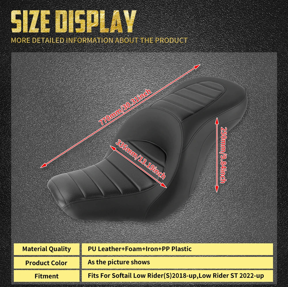 Selle Biplace Conducteur/Passager - Harley Softail Sport Glide, Low Rider, Low Rider S, Low Rider ST 2018-2024 – photo 6/8