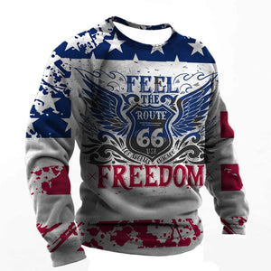 T-shirt Manches Longues Homme Imprimé Route 66 Biker - vue 12