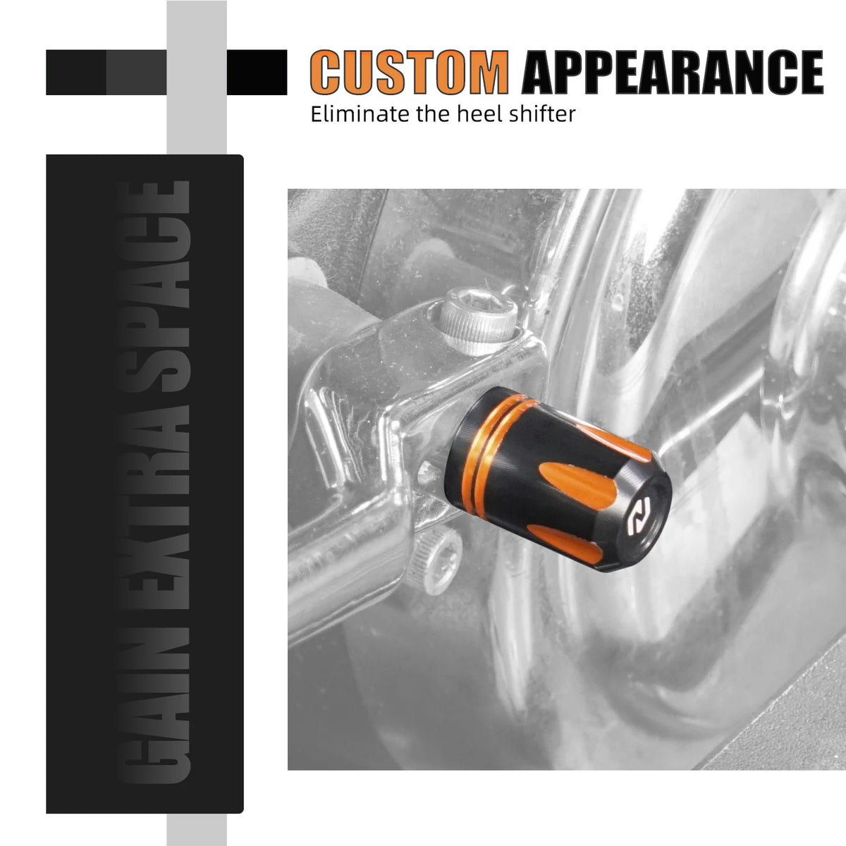 Cache d'Axe de Sélecteur Talon/Pointe (Heel Lever Cover) Aluminium - Harley-Davidson Street Glide, Road King, Electra Glide 2017-2023 – photo 3/9