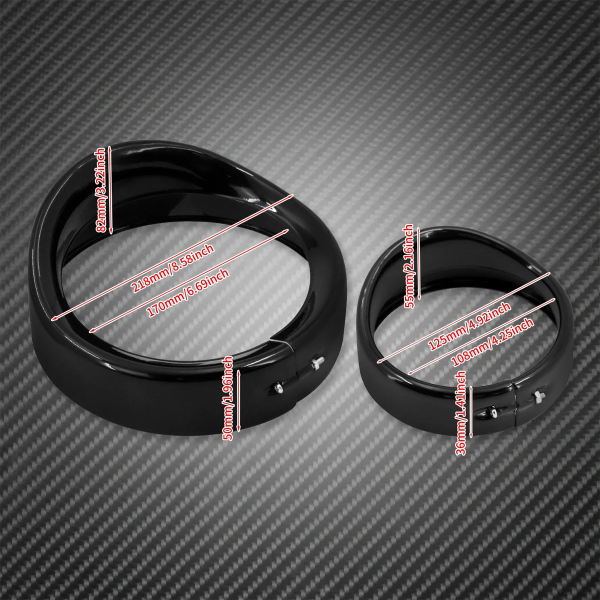 Cerclages de phare 7 pouces pour Harley Touring - vue 6