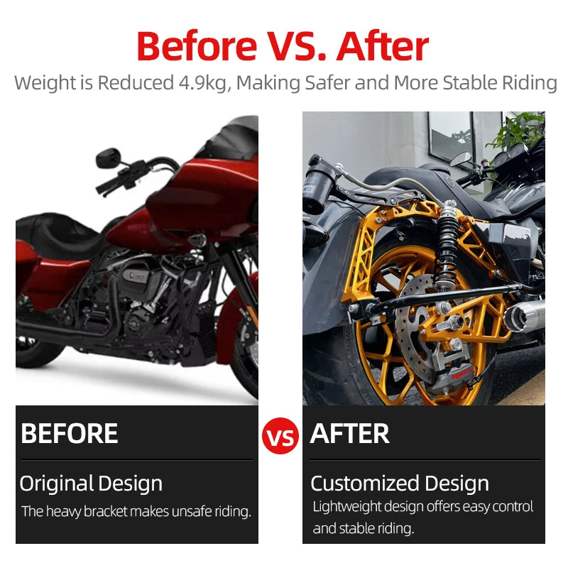 Support de Sous-Cadre Arrière (Subframe) Aluminium Allégé - Harley-Davidson Touring 2017 et plus récent – photo 4/13