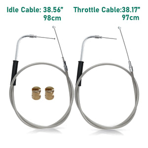 Kit Câbles d'Accélérateur et Ralenti Tressés Inox - Harley-Davidson Sportster XL 883/1200 2004-2006 – photo 10/12