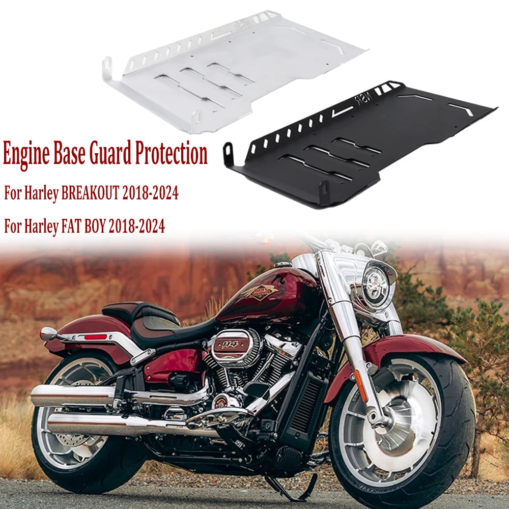 Sabot de Protection Moteur (Skid Plate) Aluminium - Harley-Davidson Fat Boy & Breakout 2018-2024 – photo 1/8