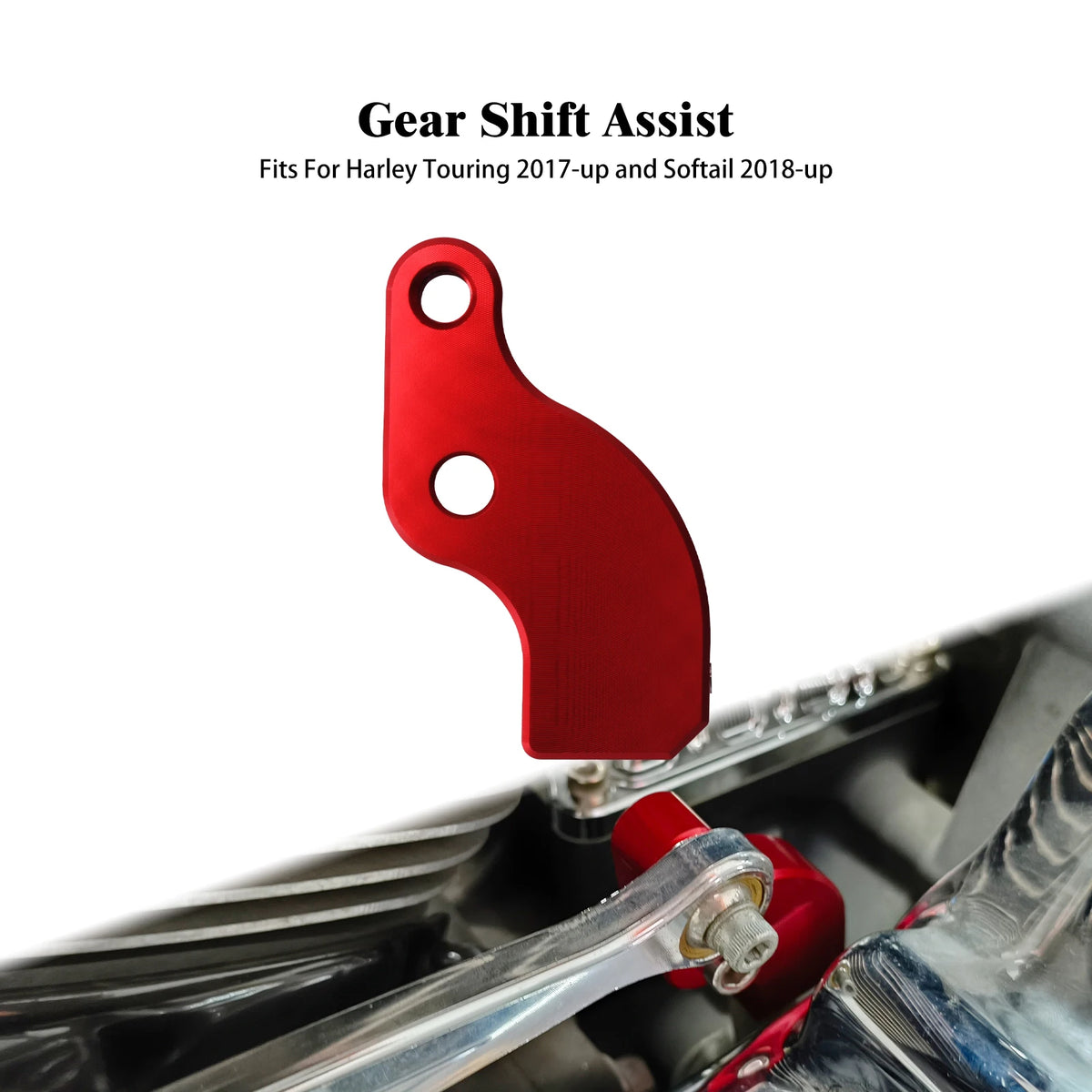 Booster de levier de vitesse doré en aluminium pour Harley-Davidson M8 - vue 1