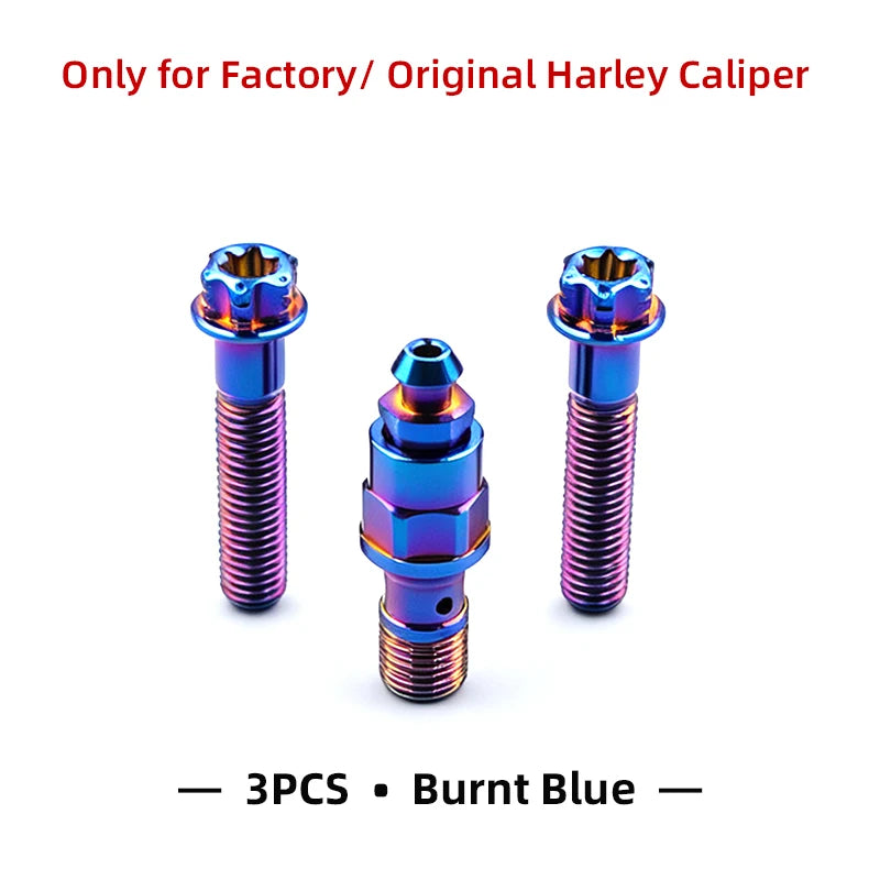 Boulons de Cache Étrier Avant en Titane pour Harley Touring, Softail – photo 8/12
