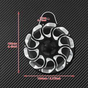 Cache-klaxon CNC noir et chromé pour Harley Big Twin et Sportster - vue 5