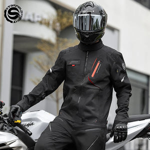Blouson moto respirant avec doublure amovible chaude - vue 3
