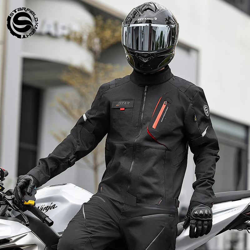 Blouson moto respirant avec doublure amovible chaude - vue 3