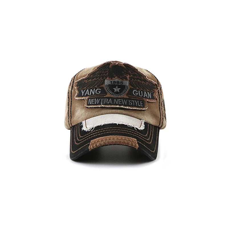 Casquette baseball noire brodée aigle - vue 4