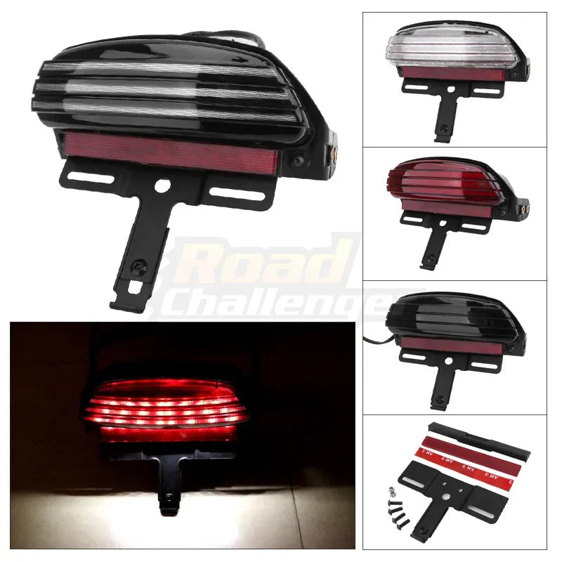 Feu arrière LED tri-bar pour Harley Softail - vue 1