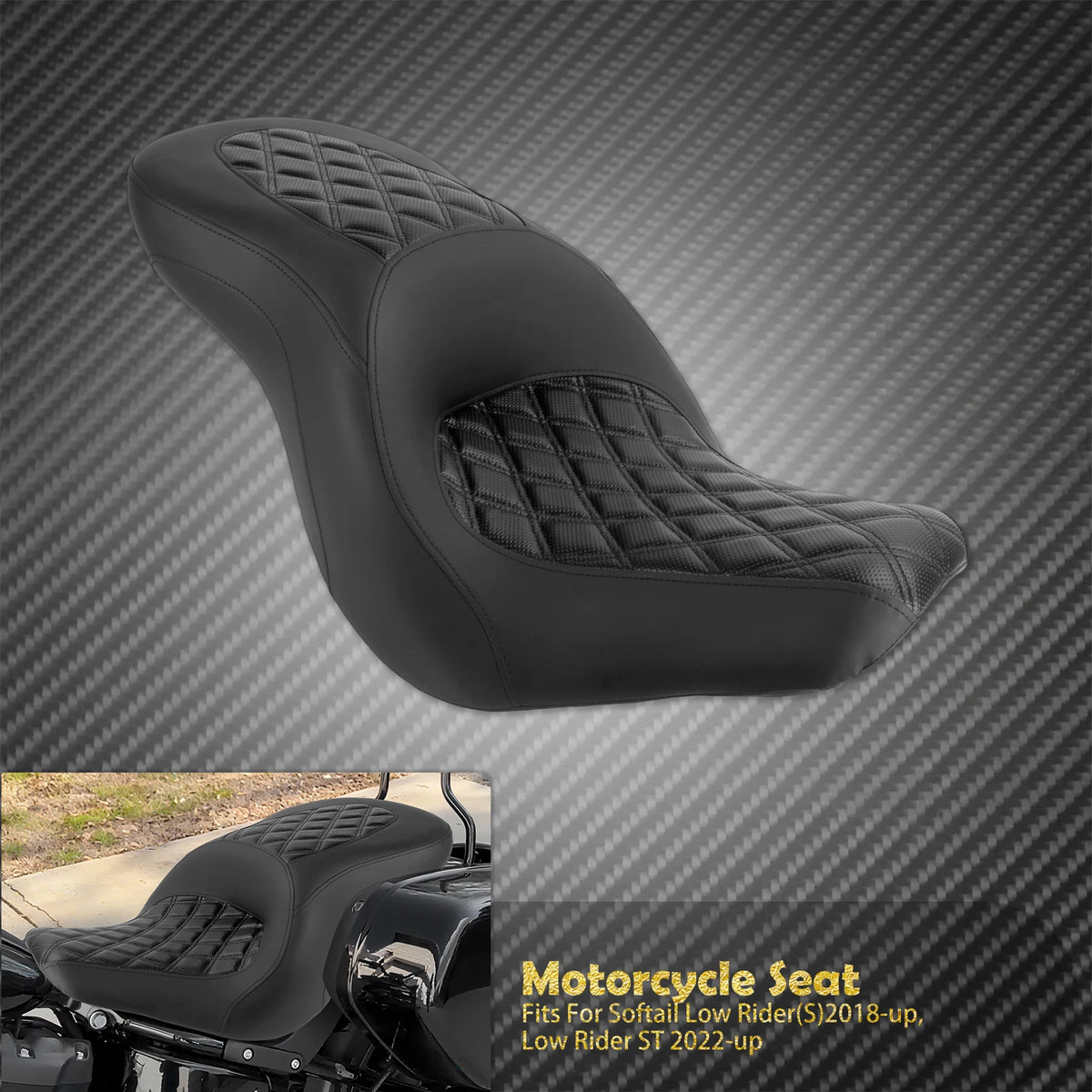 Selle Biplace Conducteur/Passager - Harley Softail Sport Glide, Low Rider, Low Rider S, Low Rider ST 2018-2024 – photo 7/8