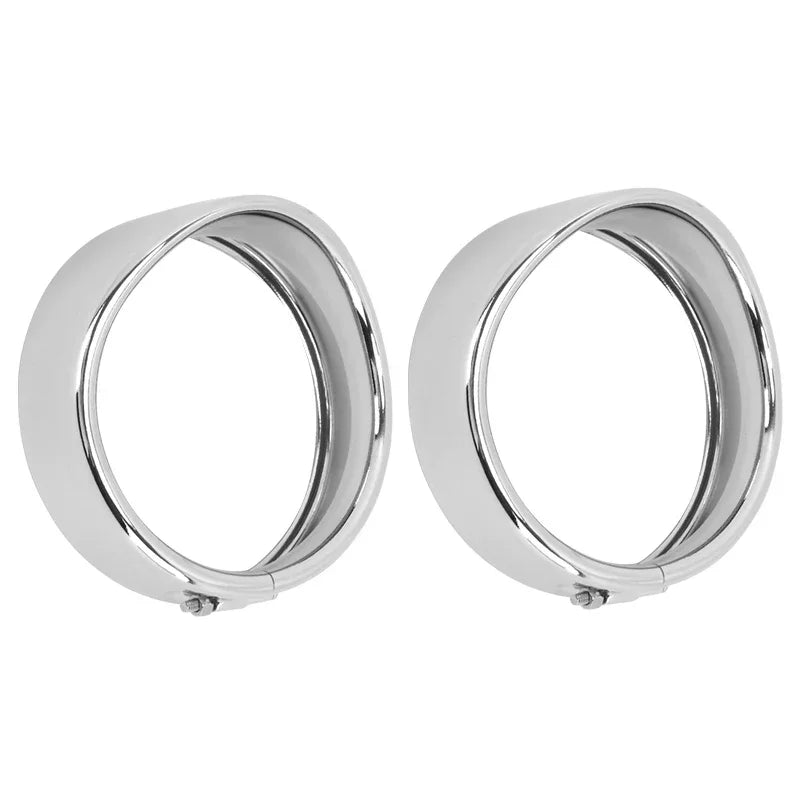 Cerclage de phare chromé pour Harley Touring - vue 8