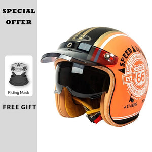 Casque jet moto noir à visage ouvert - vue de trois quarts - vue 2