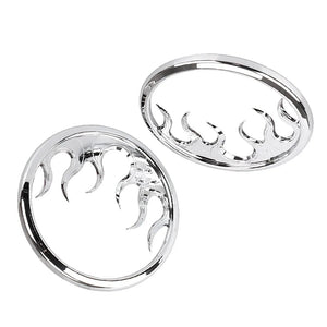 Caches de haut-parleurs motif flammes en ABS pour Harley-Davidson Electra Glide, Street Glide et Trike 2014-2022 - vue 4